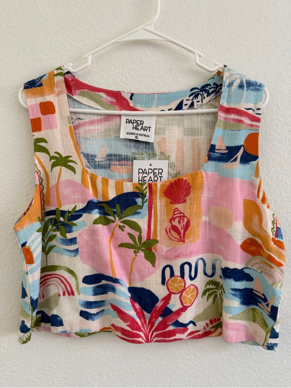 Women's Tropical Print Tank Top in Multi-Color